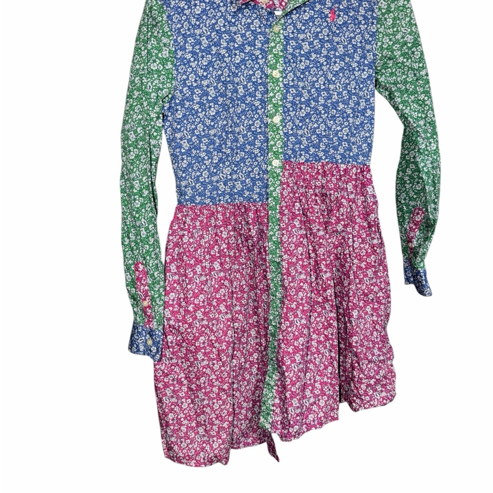Polo by Ralph Lauren Floral Kids Dress - Blue, Green, Pink